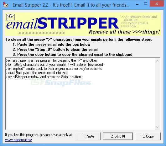 Email Stripper Captura de tela 1