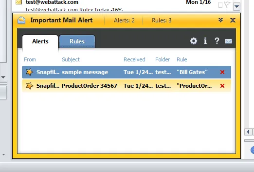 Important Mail Alert for Outlook Captura de tela 2