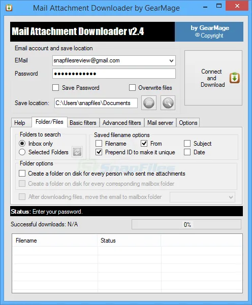 Mail Attachment Downloader Captura de tela 1