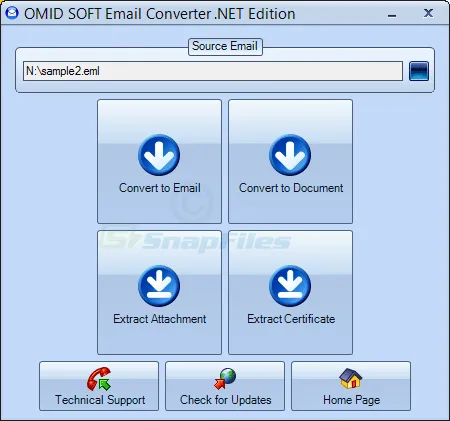 OmidSoft Email Converter Captura de tela 1