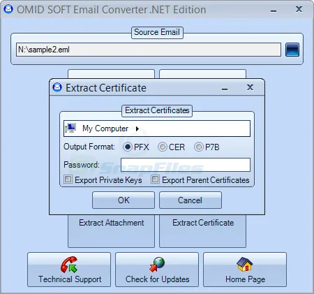 OmidSoft Email Converter Captura de tela 2