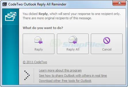 CodeTwo Outlook Reply All Reminder Captura de tela 1