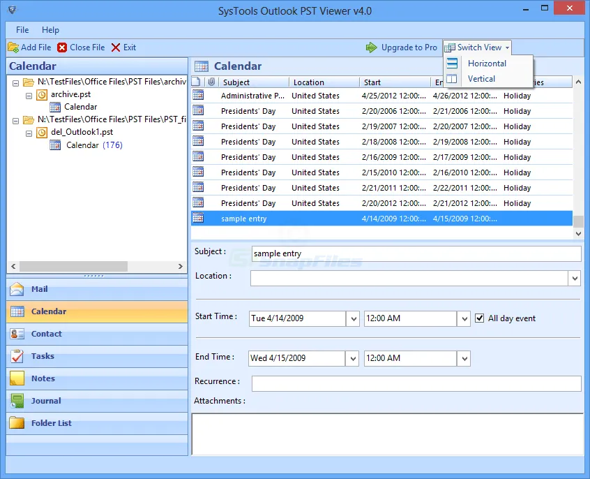 Systools Outlook PST Viewer Captura de tela 2