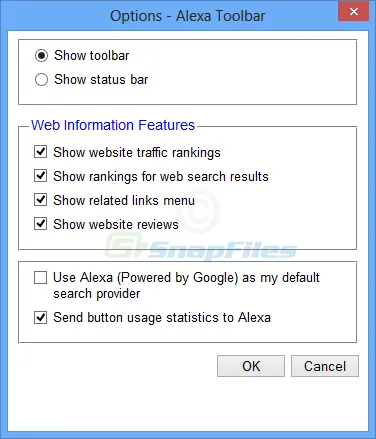 Alexa Toolbar for Firefox Captura de tela 2