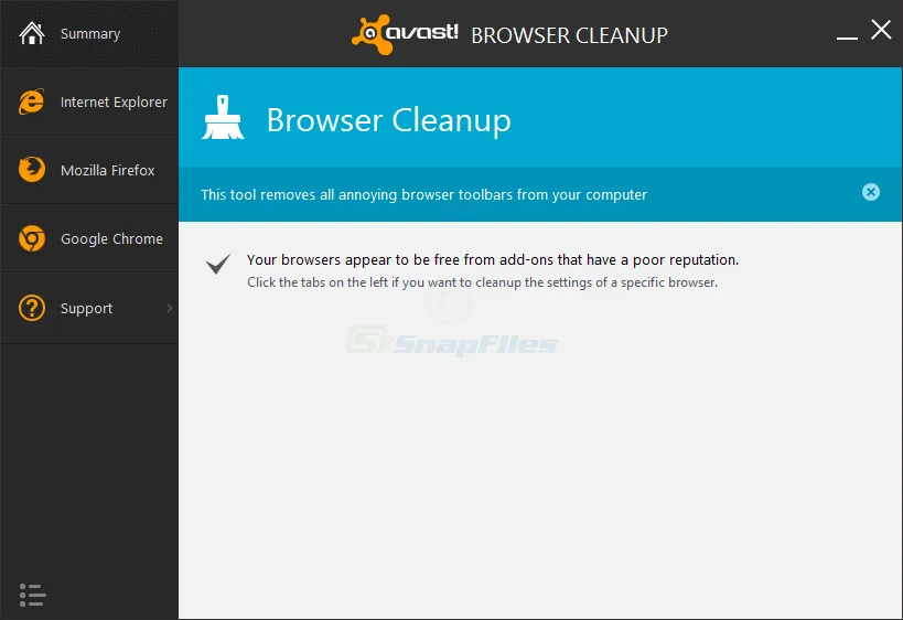 Avast Browser Cleanup Tool Captura de tela 1