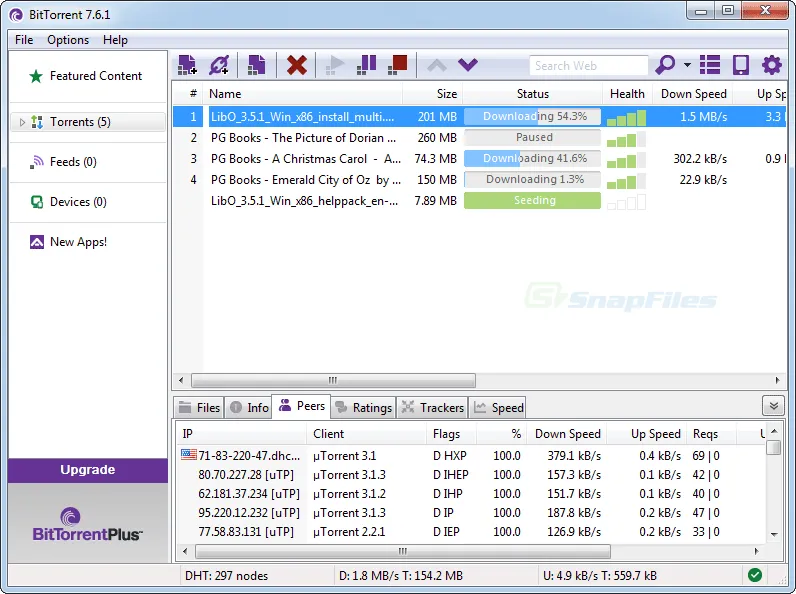 BitTorrent Free Captura de tela 1