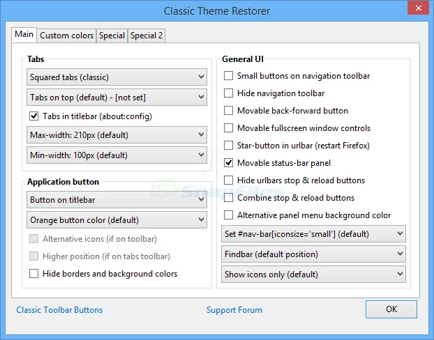 Classic Theme Restorer Captura de tela 1