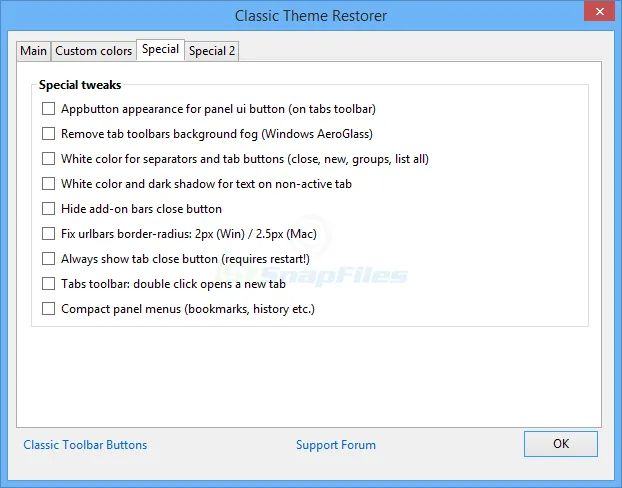 Classic Theme Restorer Captura de tela 2