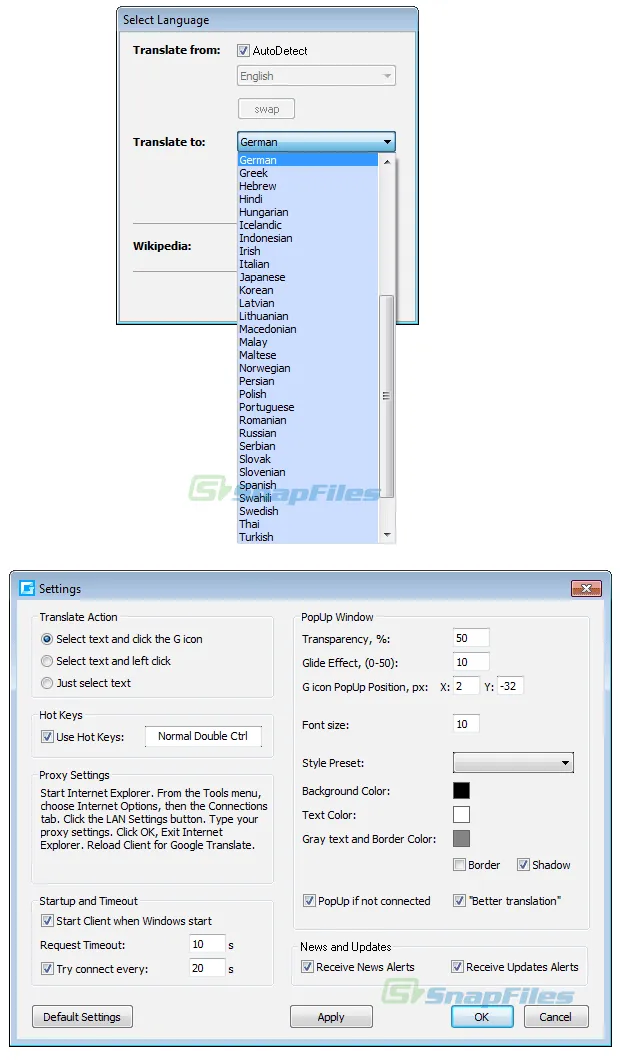 Client for Google Translate Captura de tela 2