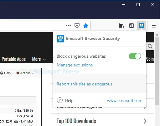 Emsisoft Browser Security for Firefox Captura de tela 1