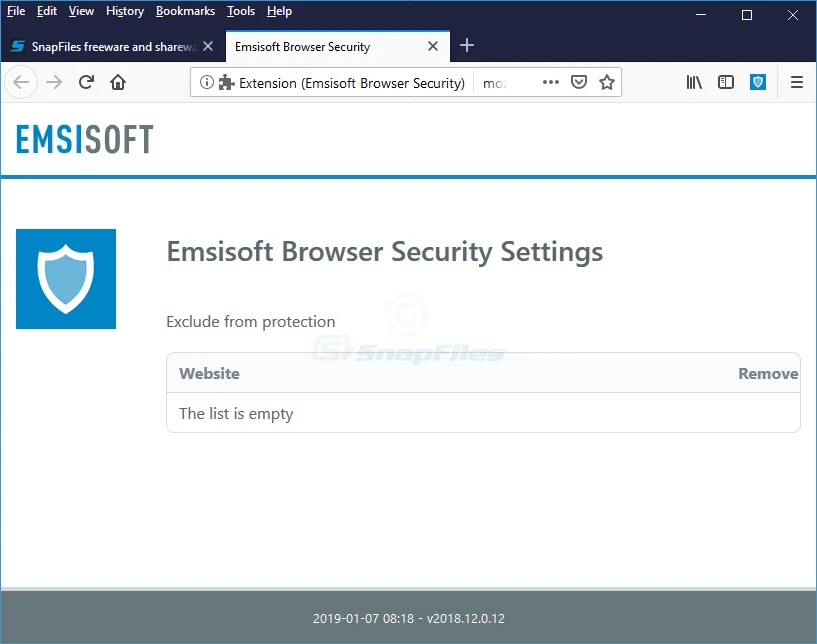 Emsisoft Browser Security for Firefox Captura de tela 2