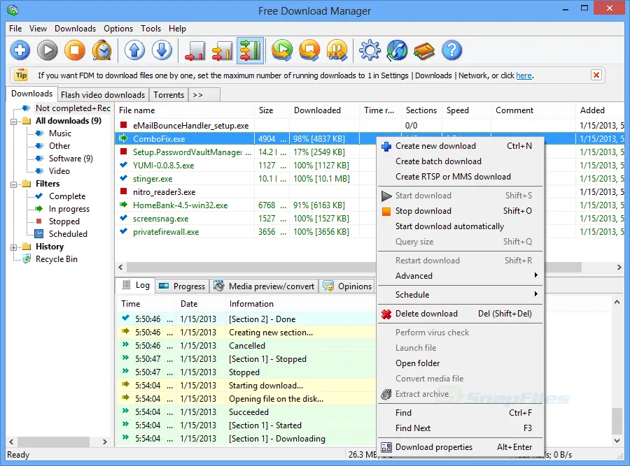 Free Download Manager Captura de tela 1