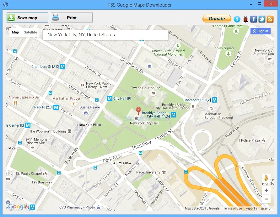 FSS Google Maps Downloader Captura de tela 1