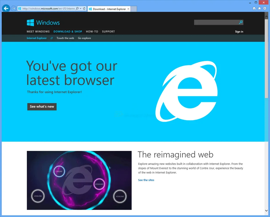 Internet Explorer 11 (Win7) Captura de tela 1