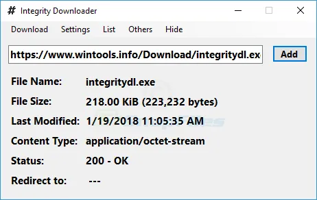 Integrity Downloader Captura de tela 1