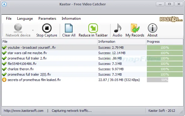 Kastor Free Video Catcher Captura de tela 1