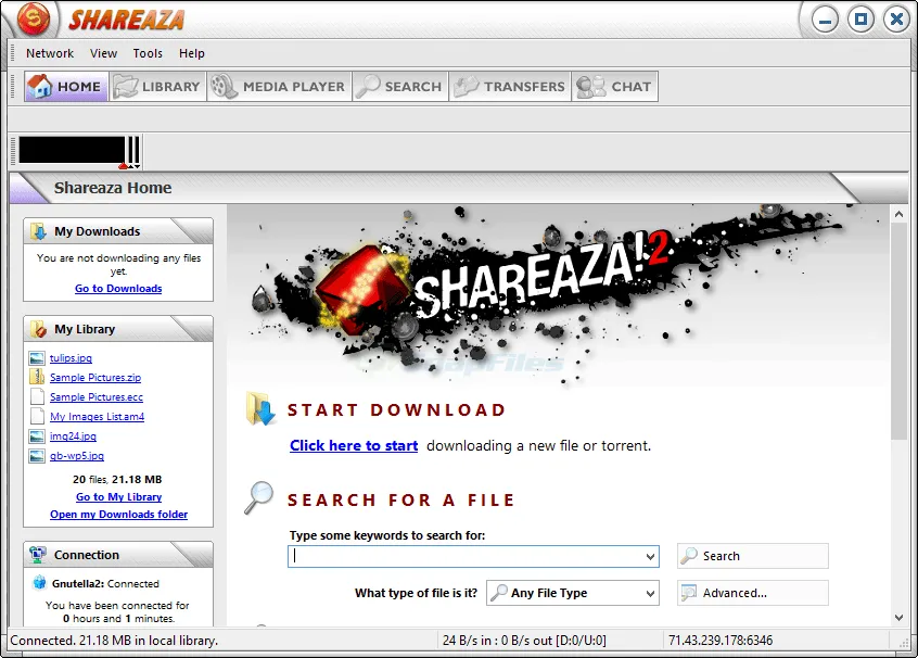 Shareaza Captura de tela 1