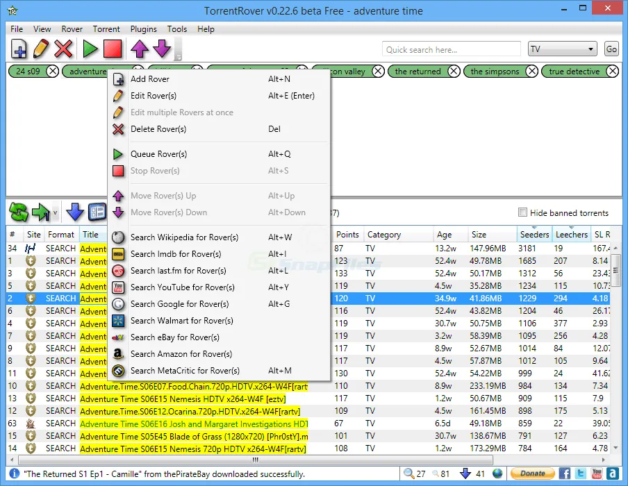 TorrentRover Free Captura de tela 2