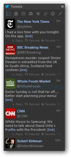 Tweetz Desktop Captura de tela 1
