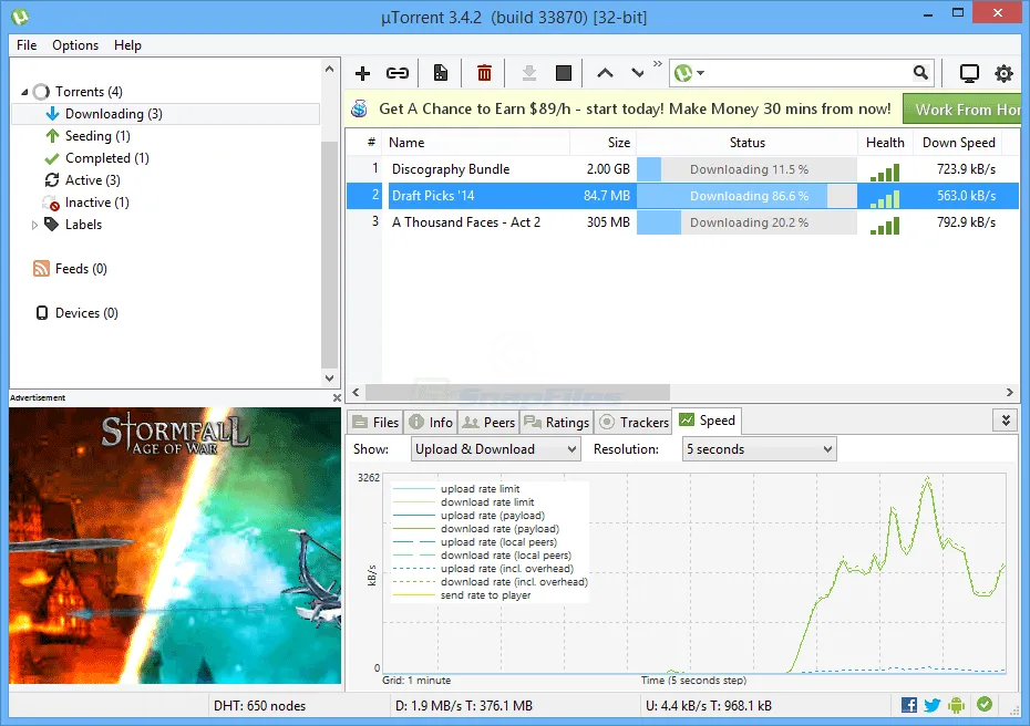 uTorrent Captura de tela 1