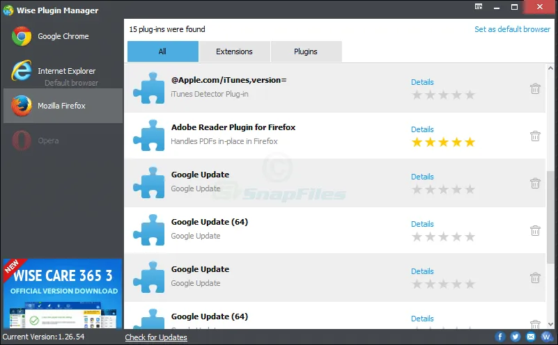 Wise Plugin Manager Captura de tela 1