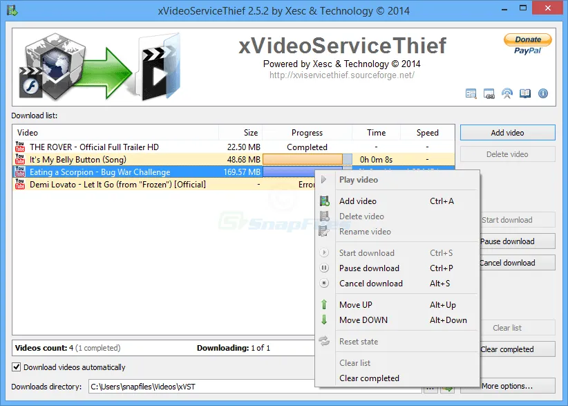 xVideoServiceThief Captura de tela 1