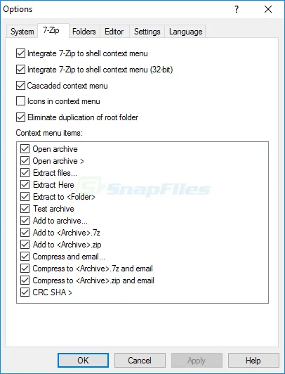 7-Zip Captura de tela 2