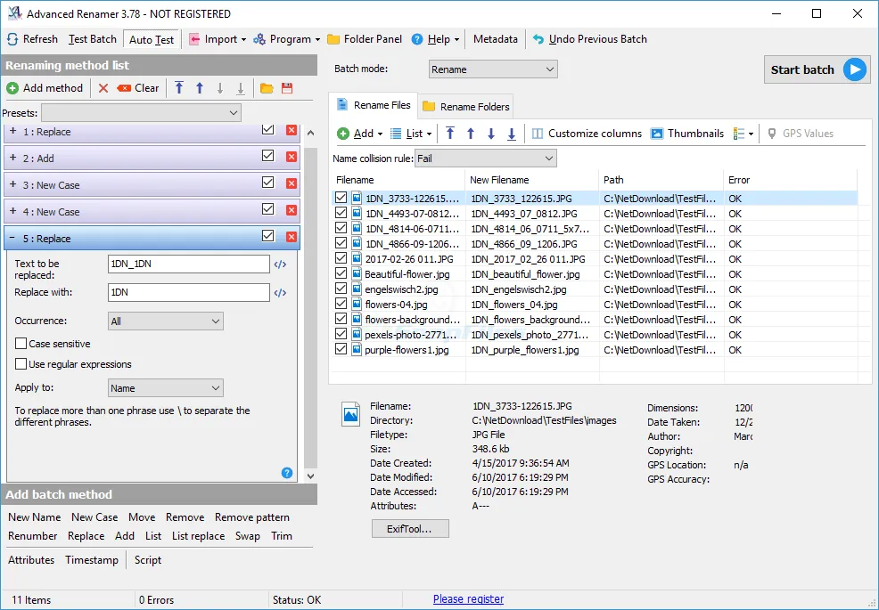 Advanced Renamer Captura de tela 1