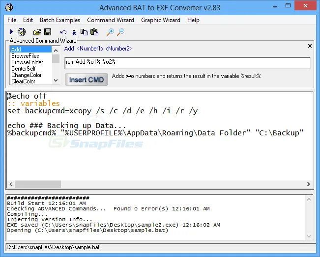 Advanced BAT to EXE Converter Captura de tela 1