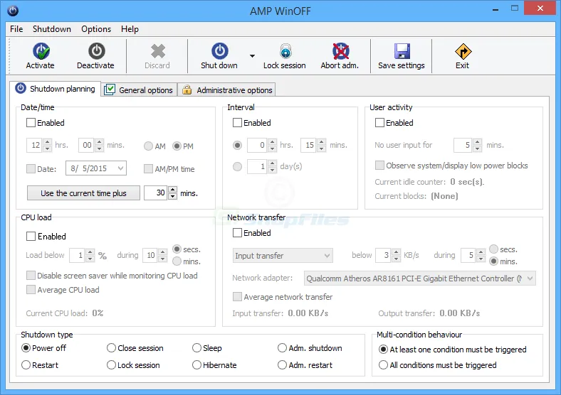 AMP WinOFF Captura de tela 1