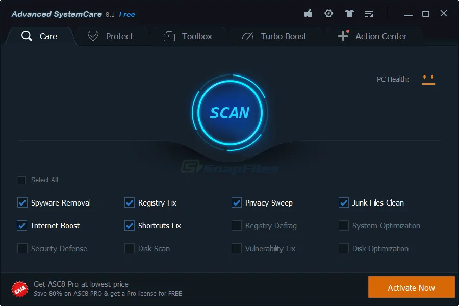 Advanced SystemCare Free Captura de tela 1