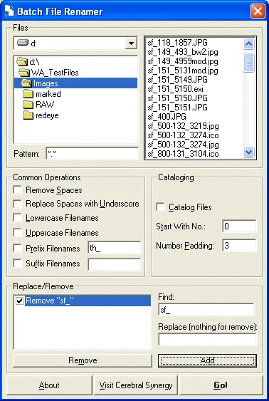 Batch File Renamer Captura de tela 1