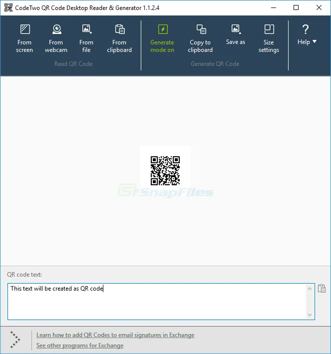 CodeTwo QR Code Desktop Reader and Generator Captura de tela 2