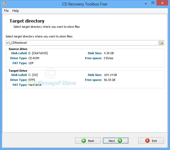 CD Recovery Toolbox Free Captura de tela 2