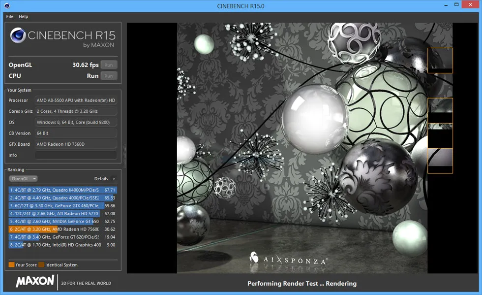 MAXON CINEBENCH Captura de tela 2