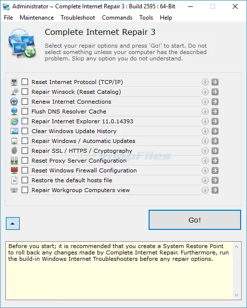 Complete Internet Repair Captura de tela 1