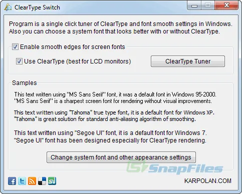 ClearType Switch Captura de tela 1