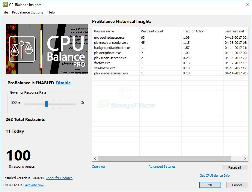 CPUBalance Captura de tela 1