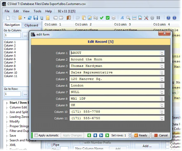 CSVed Captura de tela 2