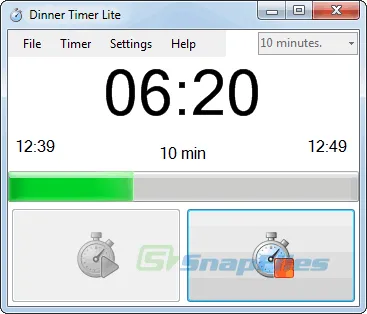 Dinner Timer Lite Captura de tela 1