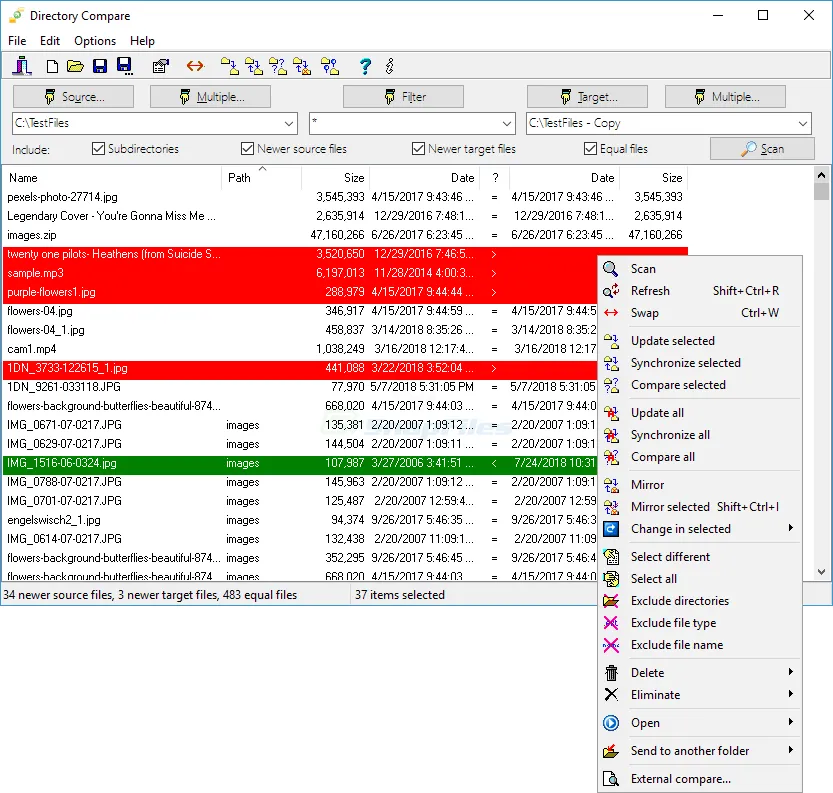 Directory Compare Captura de tela 1