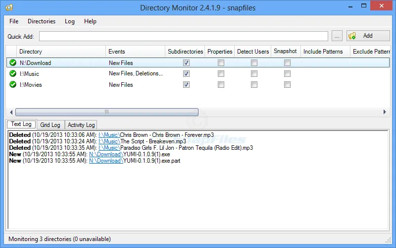 Directory Monitor Captura de tela 1