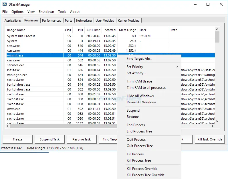 DTaskManager Captura de tela 1