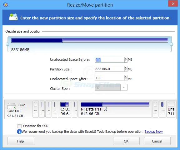 EaseUS Partition Master Captura de tela 2