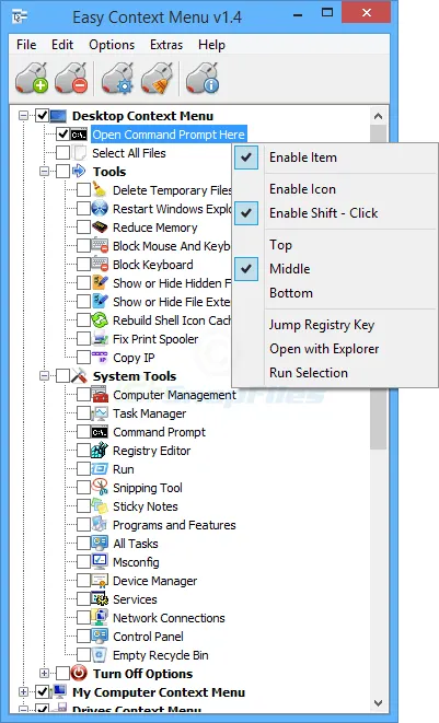 Easy Context Menu Captura de tela 1