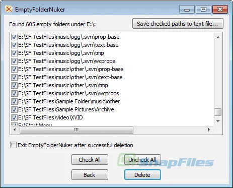 Empty Folder Nuker Captura de tela 1