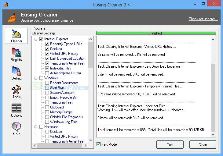 Eusing Cleaner Captura de tela 1