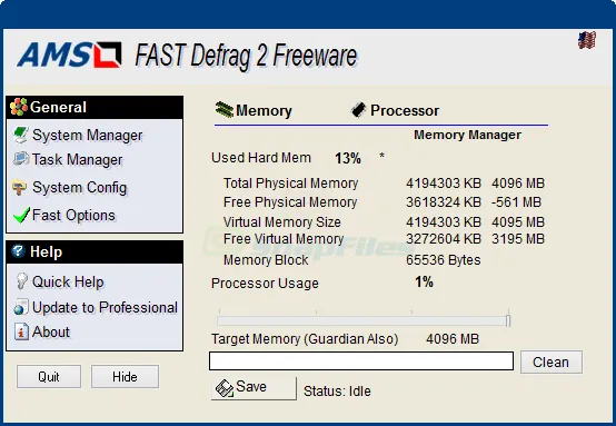 Fast Defrag Standard Captura de tela 1