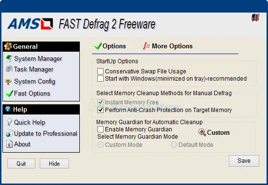 Fast Defrag Standard Captura de tela 2