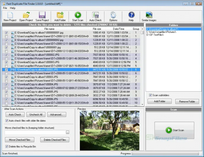 Fast Duplicate File Finder Captura de tela 1